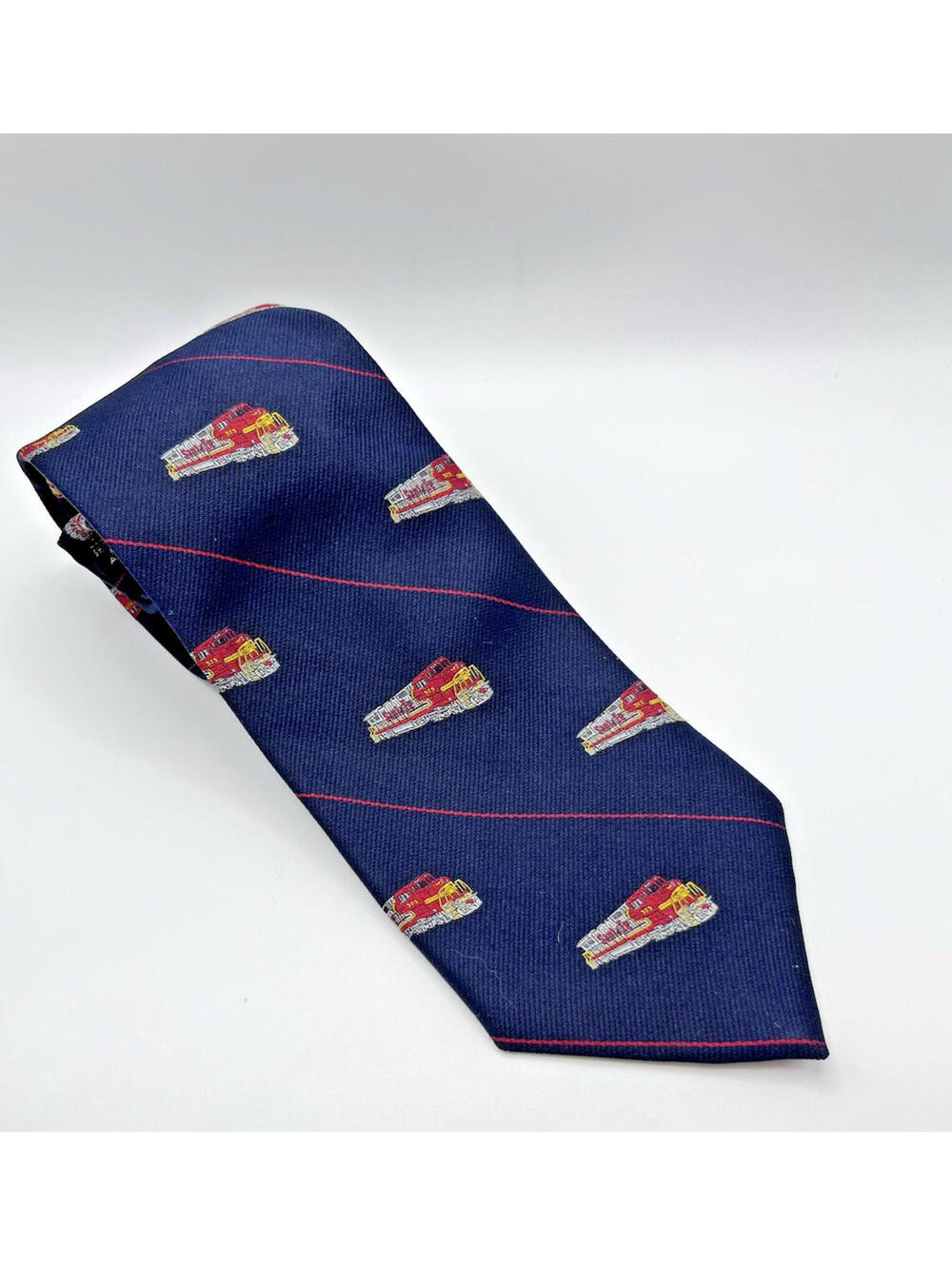 Alynn Schrader Enterprises Tie Santa Fe Train Men’s Neck Tie Switzerland Blue
